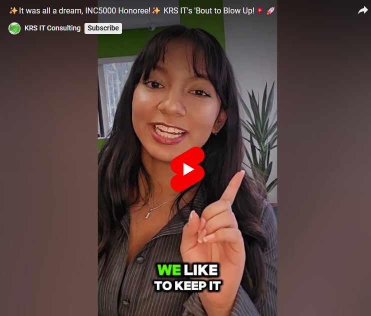 KRS QUICK TECH TIP: ✨It was all a dream, INC5000 Honoree!✨ KRS IT’s ‘Bout to Blow Up!💥🚀